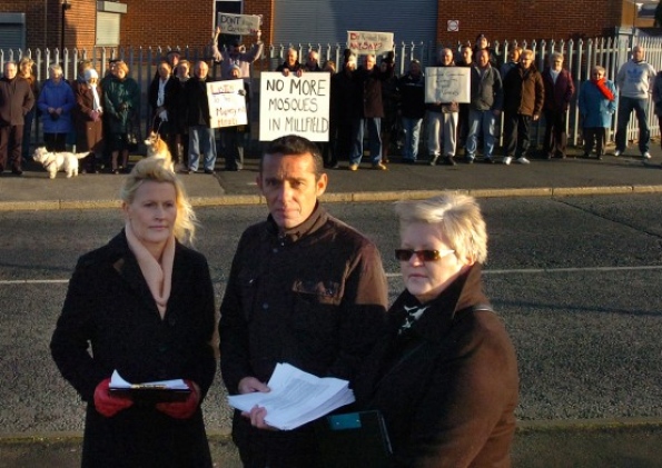 Millfield mosque protest