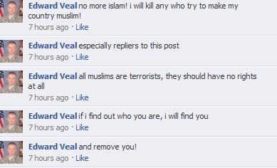 Edward Veal Facebook comments