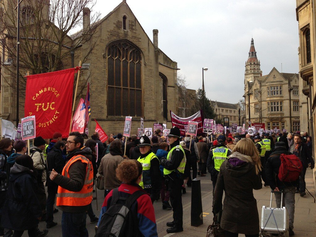 Cambridge anti-EDL demonstration 2013