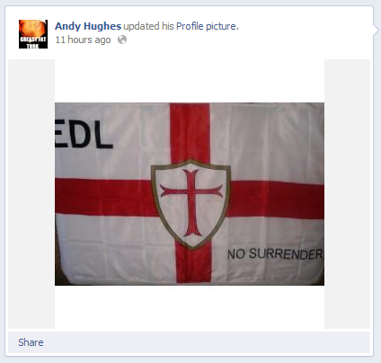 Andy Hughes Facebook profile