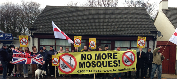 Britain First Southend anti-mosque protest
