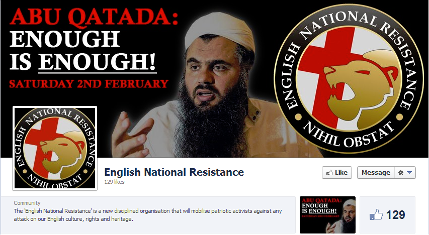 English National Resistance protest