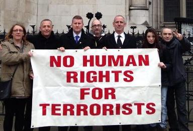 Far right outside High Court