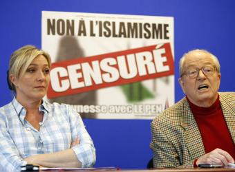 Marine Le Pen and father