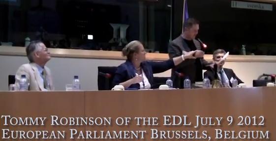 Stephen Lennon at European Parliament