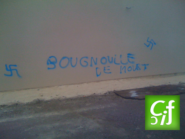 Tomblaine mosque graffiti