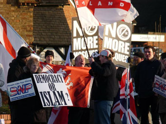 BNP protest against Bletchley mosque