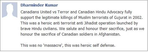Canadian Hindu Advocacy on Gujarat massacre