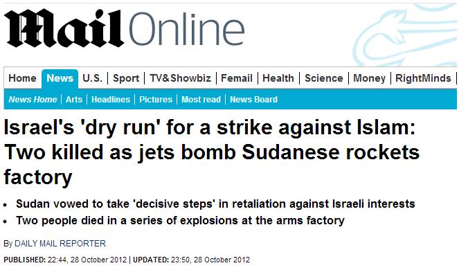 Daily Mail dry run for strike against Islam