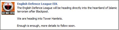EDL Tower Hamlets