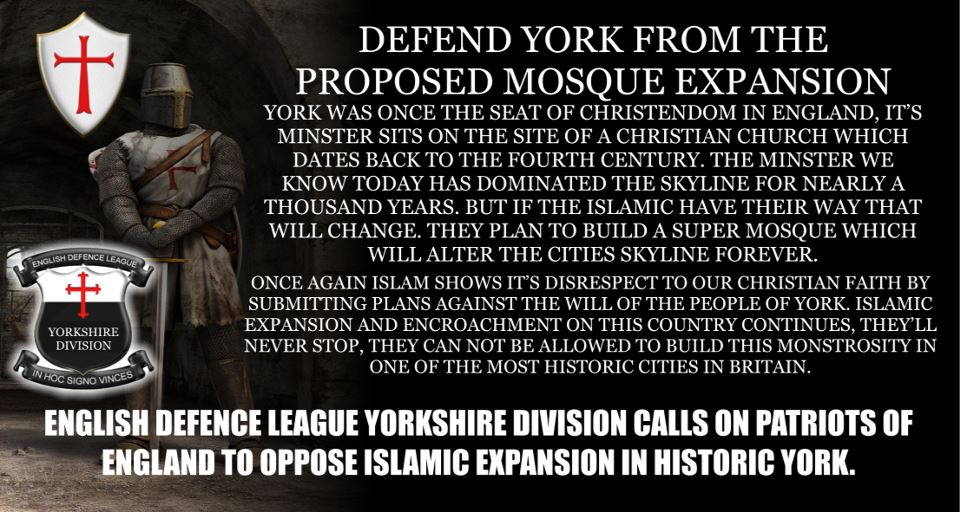 EDL against York mosque