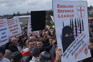 EDL anti-mosque protest Dudley