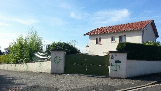 Pont-du-Château Nazi graffiti