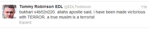 Stephen Lennon true Muslim is a terrorist