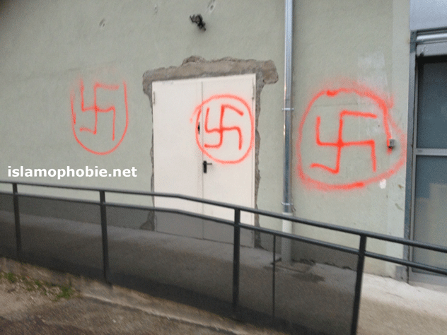 Voiron Nazi graffiti