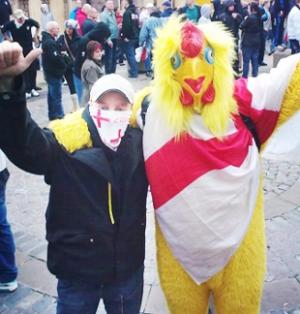 Bernard Holmes in chicken costume