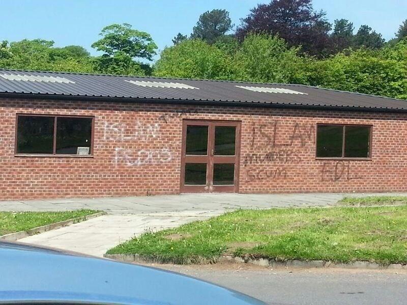 Blackburn prayer hall graffiti
