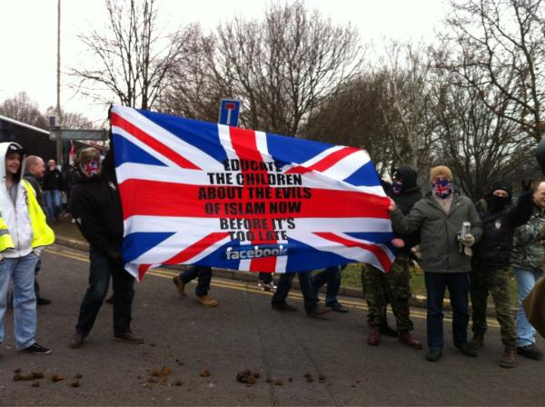 EDL Leicester 2012 banner