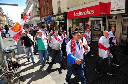 EDL march through Grimsby