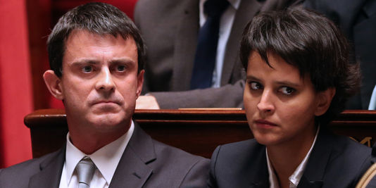 Najat Vallaud-Belkacem and Manuel Valls