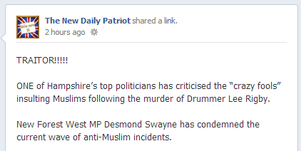 New Daily Patriot calls Desmond Swayne a traitor