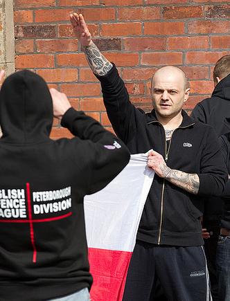 EDL nazi salute