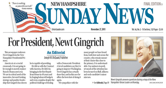 Sunday News Gingrich