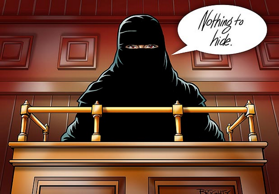 Sun niqab cartoon