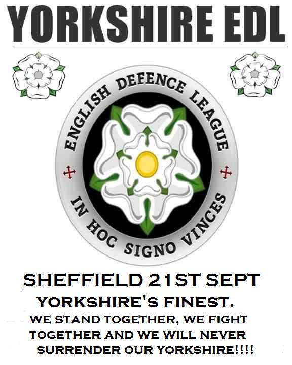 Yorkshire EDL Sheffield anti-mosque protest