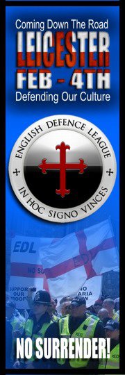 EDL Leicester anti-white racism protest