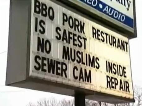 Alabama 'No Muslims' sign