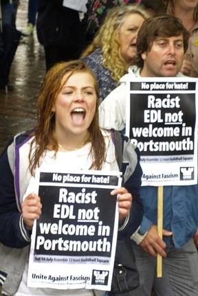 Anti-EDL demo Portsmouth