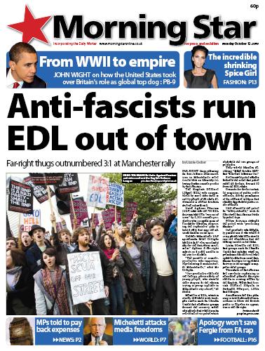 Anti-fascists run EDL out of town