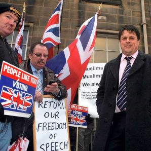 BNP Burnley protest