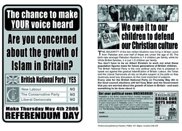 BNP Islam leaflet