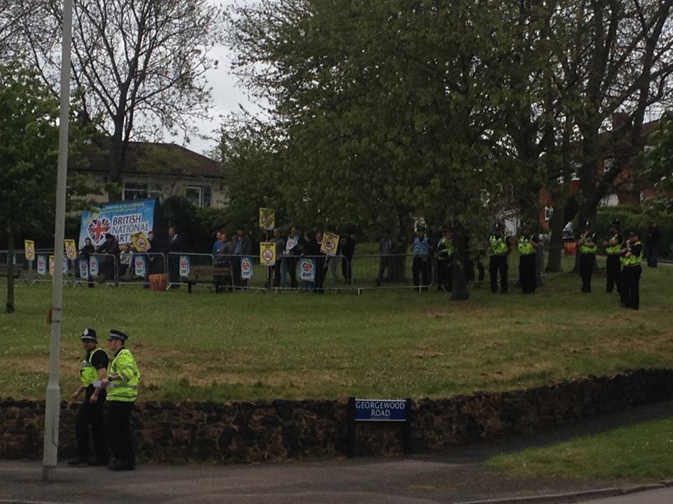 BNP anti-mosque demonstration Hemel Hempsted