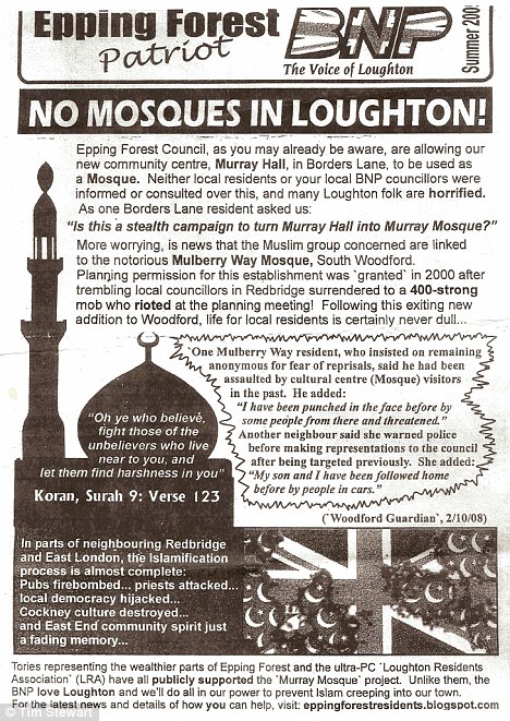 BNP leaflet Loughton