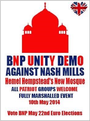 BNP 'unity demo' Hemel Hempstead