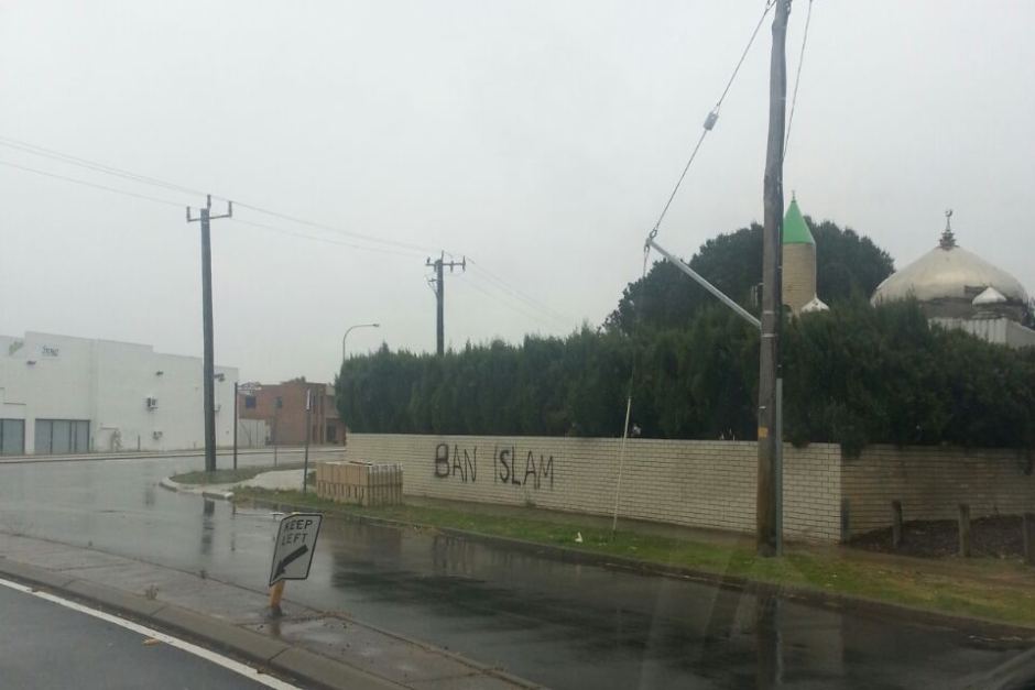 Ban Islam graffiti