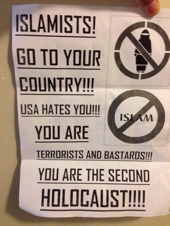 Bath Beach anti-Muslim flier