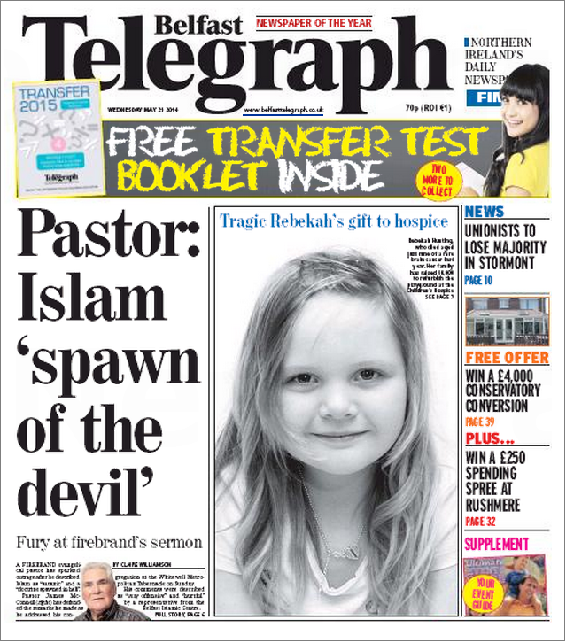 Belfast Telegraph Islam spawn of devil