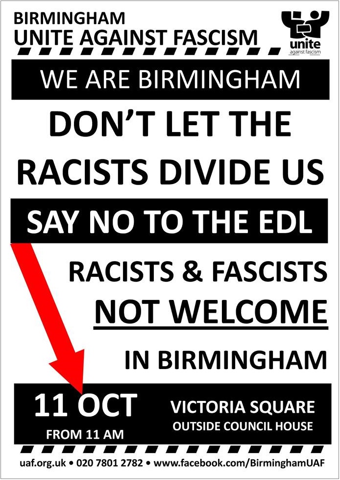 Birmingham UAF leaflet October 2014