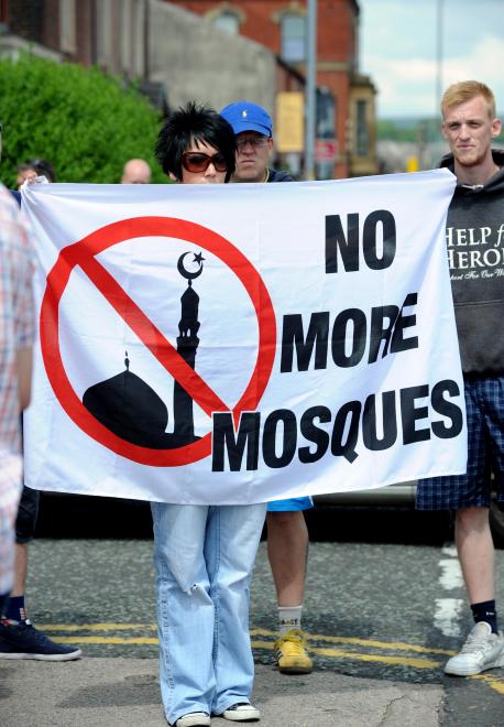 Bolton anti-mosque protest June 2014