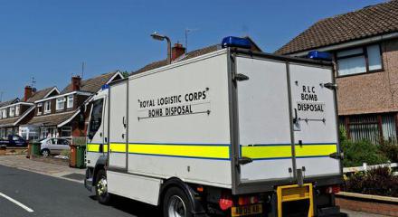 Bomb squad outside Ian Forman's home