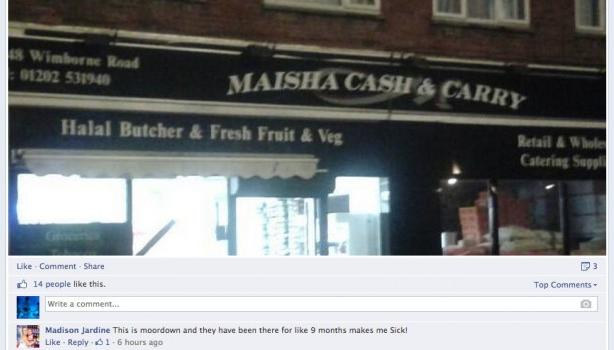 Bournemouth EDL anti-halal Facebook post