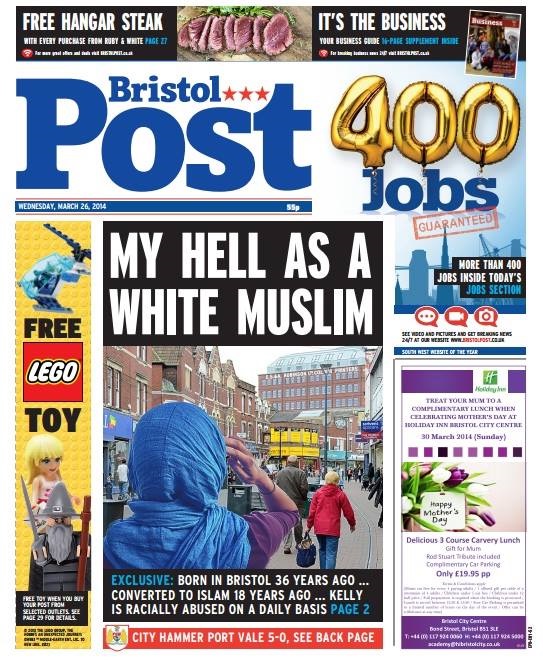 Bristol Post My Hell front page