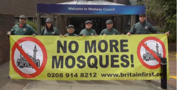 Britain First Kent anti-mosque protest