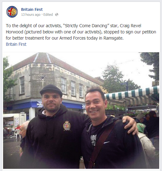 Britain First dupes Craig Revel Horwood