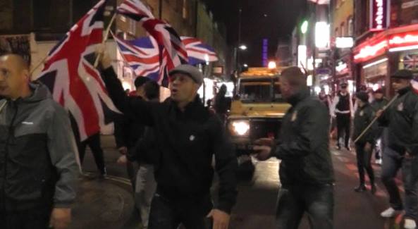 Britain First march through Brick Lane