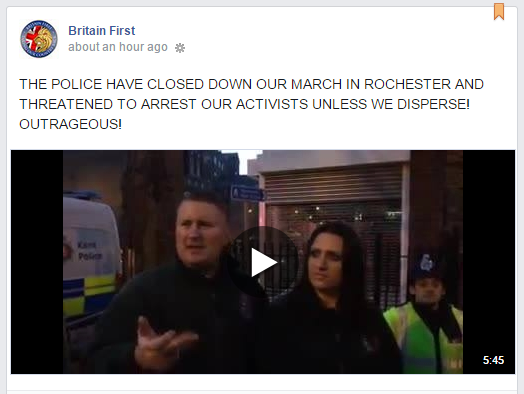 Britain First whingeing